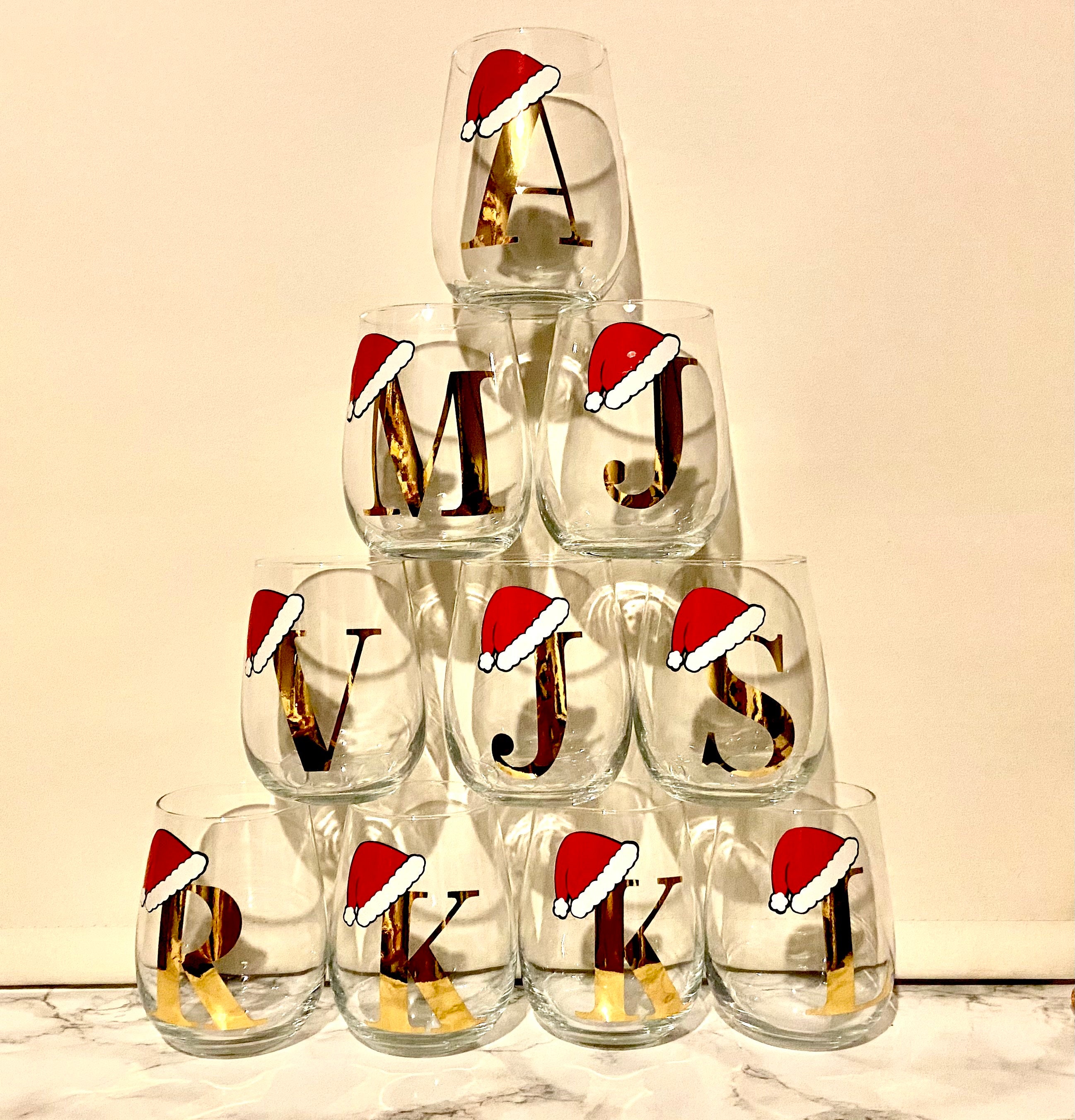 Christmas Wine Glasses With Hand Painted Snowmen On Skates Set Etsy