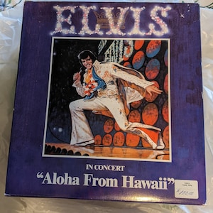 Elvis im Konzert „Aloha From Hawaii“ von Royal Orleans 1983 Vintage Sammlerfigur Seltene Originale Box und COA The King of Rock and Roll