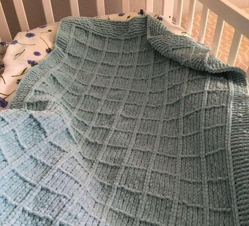 Easy Knitting Pattern Baby Blanket for Beginners Fast and Etsy