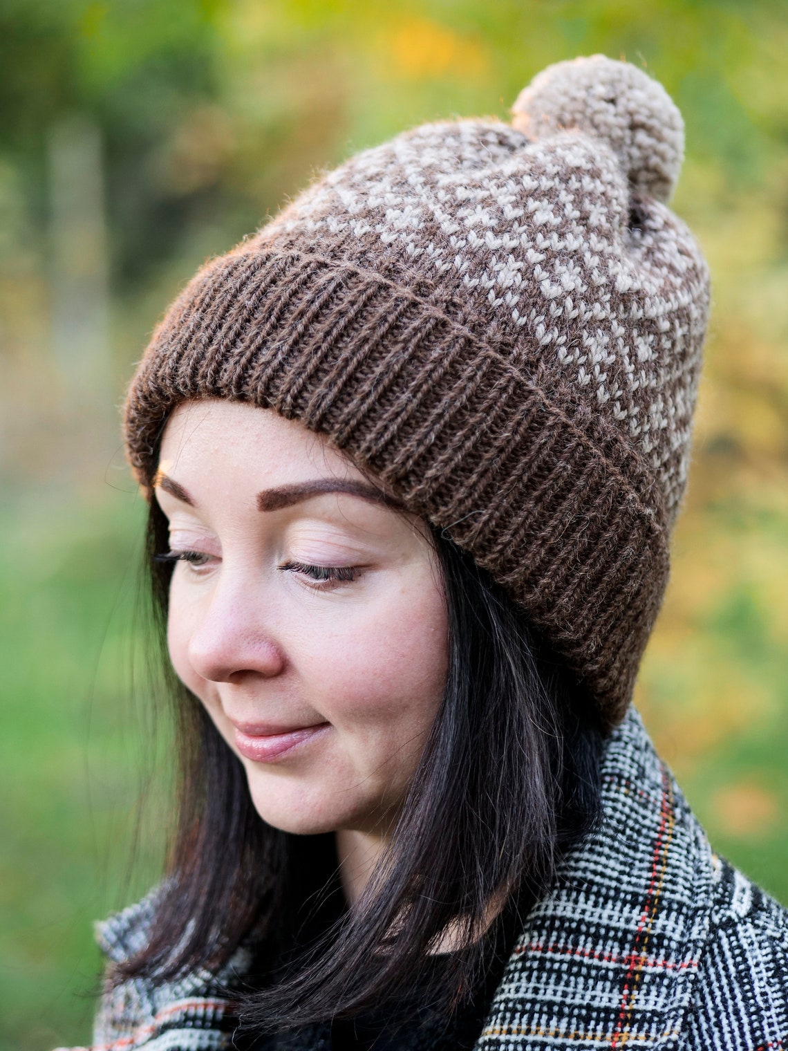Knitting Pattern Knit Wool Warm Hat Colorwork Hand Knit Etsy