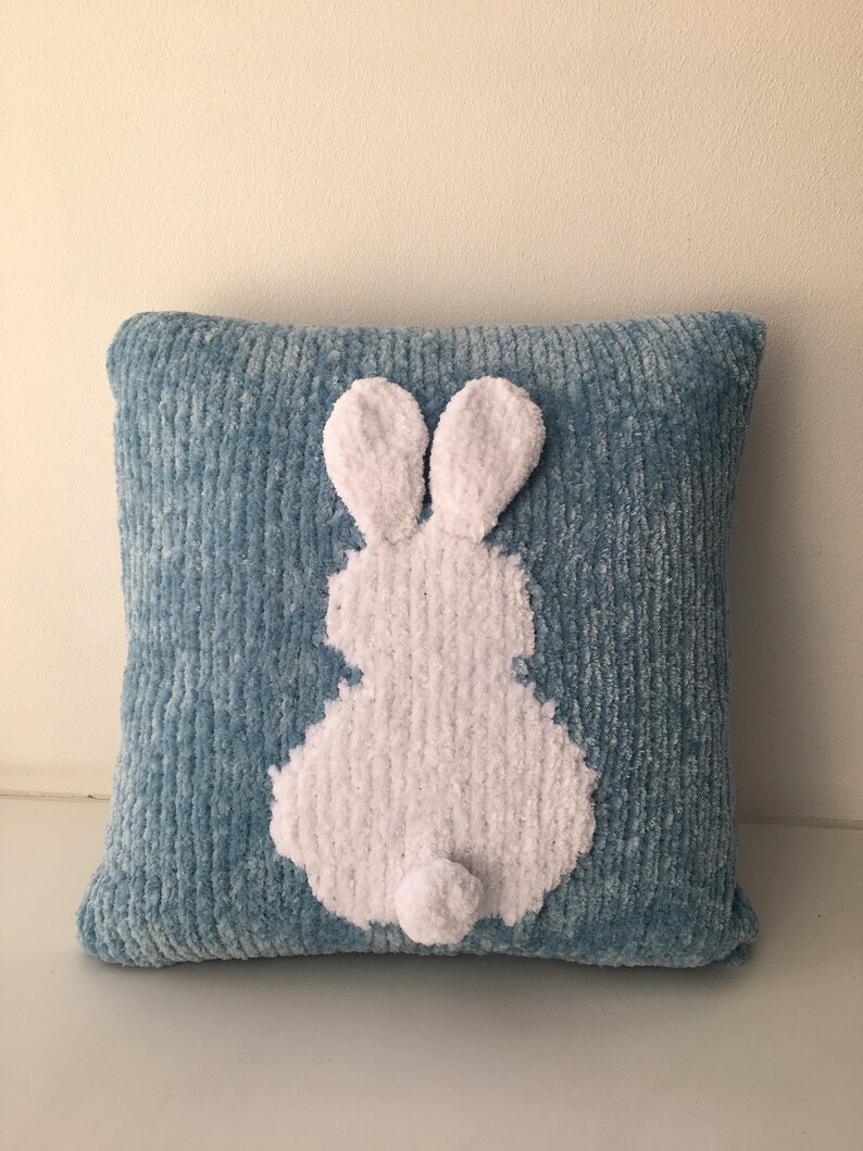 Bunny Cushion Cover Easter Knitting Pattern Hygge Mood Knitting Pattern image 4