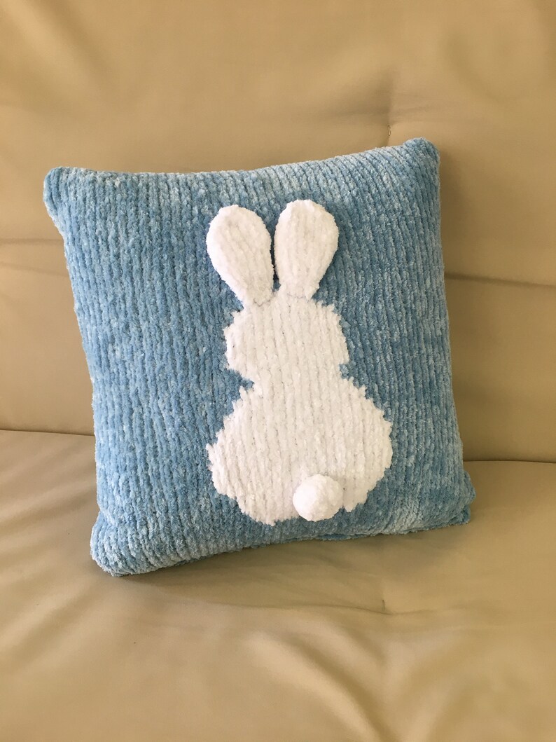 Bunny Cushion Cover Easter Knitting Pattern Hygge Mood Knitting Pattern image 5