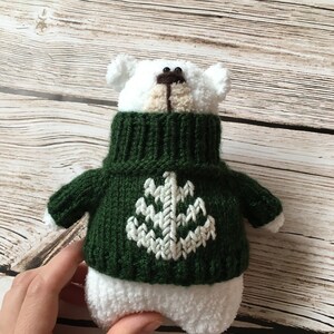 Knitting Pattern Happy New Bear Teddy Bear Knitted Bear in Sweater image 7