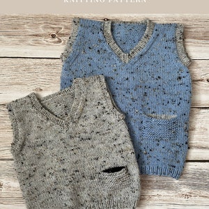 Knitting Pattern Warm Tweed Vest Vest for babies and kids Wool vest for baby Kids vest with pocket Waistcoat