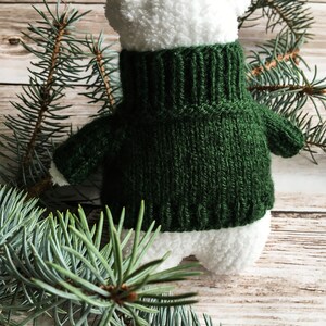 Knitting Pattern Happy New Bear Teddy Bear Knitted Bear in Sweater image 2