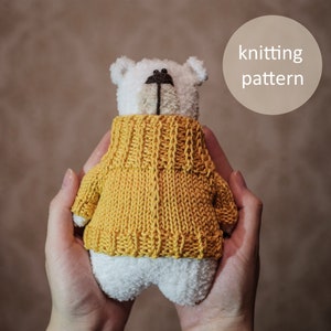 Knitting Pattern Mishka the Bear Cute Teddy Bear in Sweater