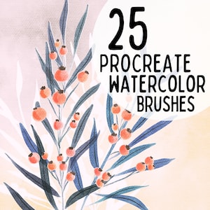 DIGITAL WATERCOLOR BRUSHES || 25 set || For Procreate