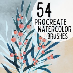54 DIGITALE AQUARELL PINSEL || Für Procreate