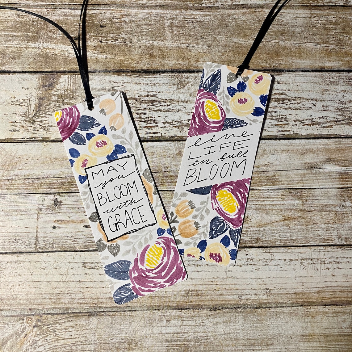 Beautiful Handmade Floral Bookmarks Free Shipping Set of Etsy