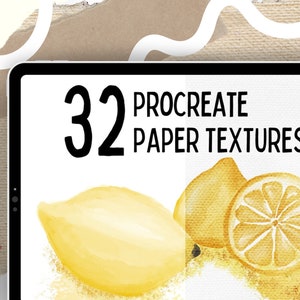 32 set || Procreate PAPER TEXTURE BRUSHES