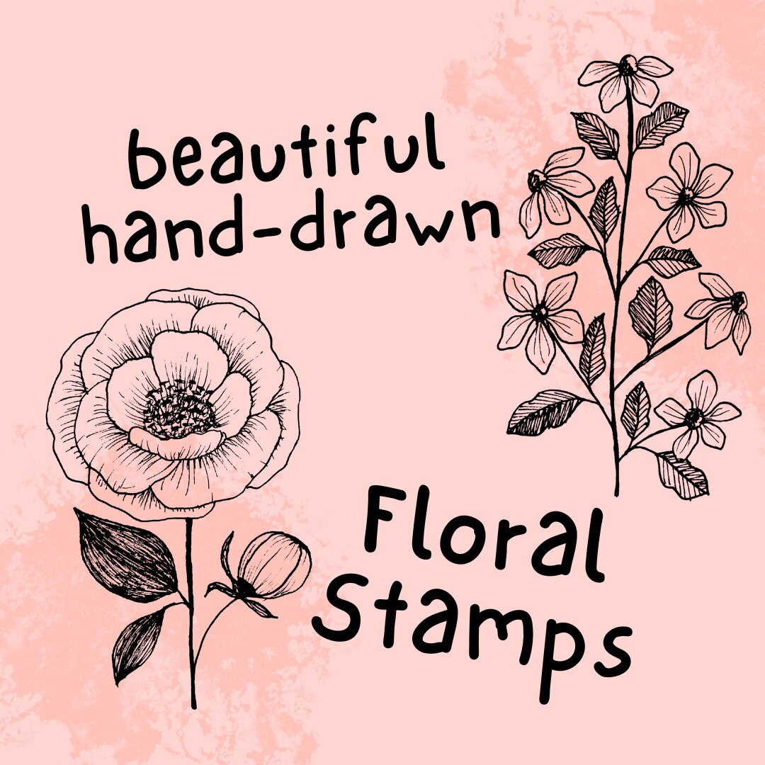 ELEGANT FLORAL STAMPS || for Procreate - Etsy
