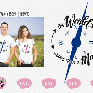 The World Is More Than A Map- An Adventure SVG for Cricut, Silhouette, and More with dxf, eps, png files by Happy Vinyls