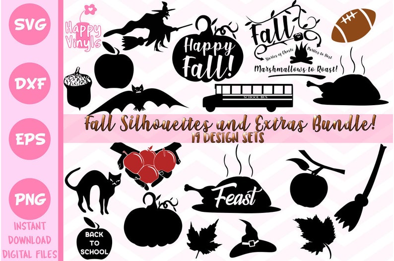 Download Bundle SVG Fall Autumn Thanksgiving Halloween SVGs Huge ...