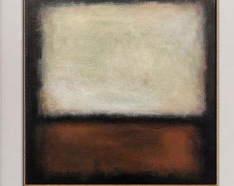 Mark Rothko Style Abstract Painting: Textured Minimalist Decor