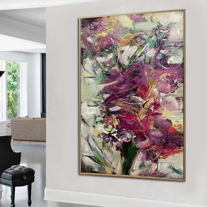 Abstract bloemenschilderij: kleurrijk boeket, moderne kunst