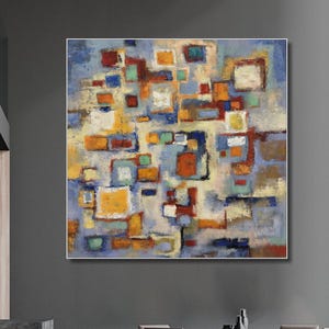 Colorful Abstract Geometric Painting Modern Wall Art Decor