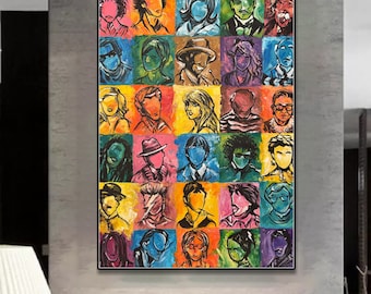 抽象画 モダンポップアート 現代ポートレート FACE by Fidostudio