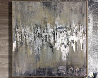 SILVER LEAF ABSTRACT PAINTING