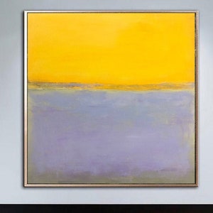Yellow Horizon Abstract Painting: Rothko Style Modern Art