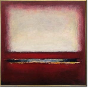 Mark Rothko Style Original Abstract Red Paintings On Canvas Acrylic Painting Modern Oil Painting Wall Decor