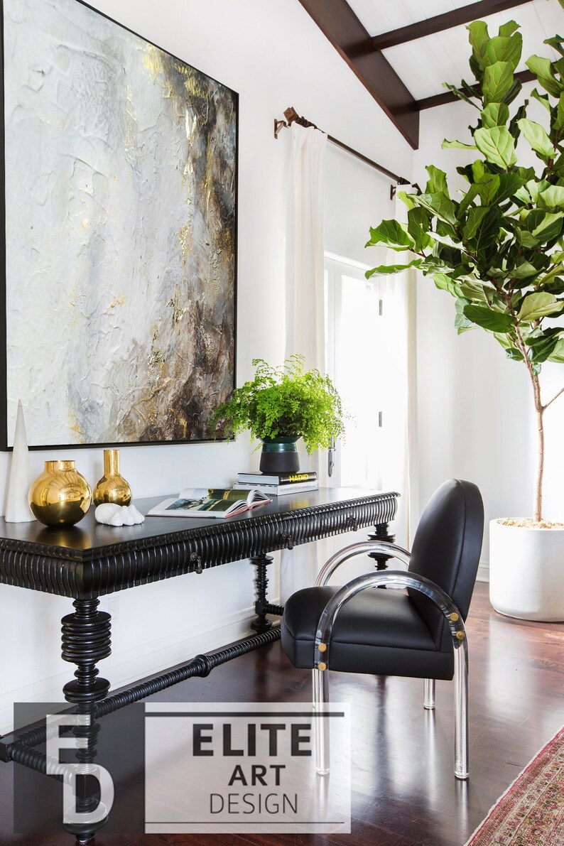 Oversized Wall Art Abstract Minimalism White Painting Canvas Etsy