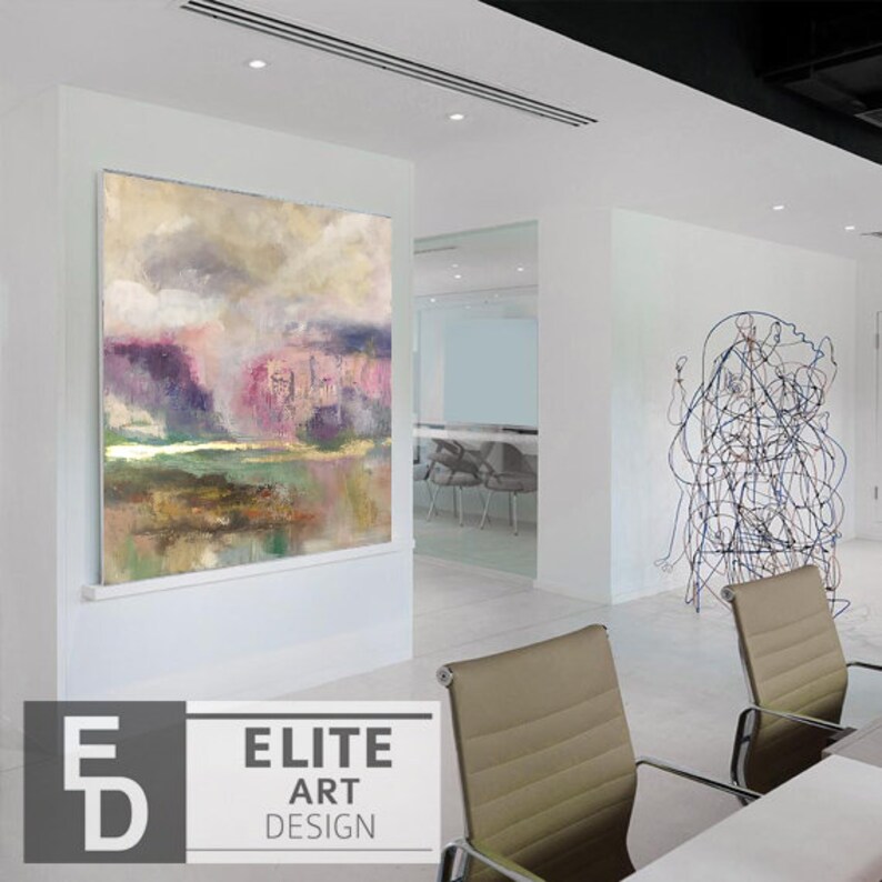 Oversized Wall Art Canvas Oil Painting Landscape On Canvas Etsy