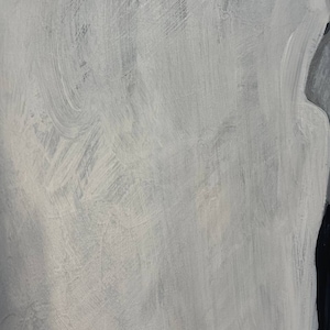 May include: A white canvas with a textured, brushstroke pattern. The canvas is mostly white with a hint of gray. The texture is created by the brushstrokes, which are visible throughout the canvas.