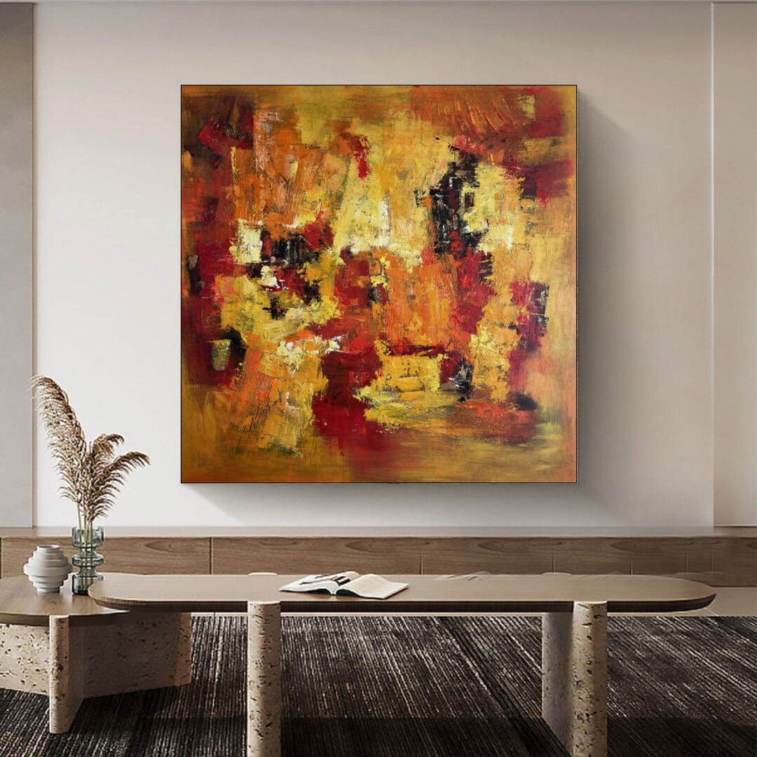 50x50 Large Original Abstract Paintings on Canvas. Etsy