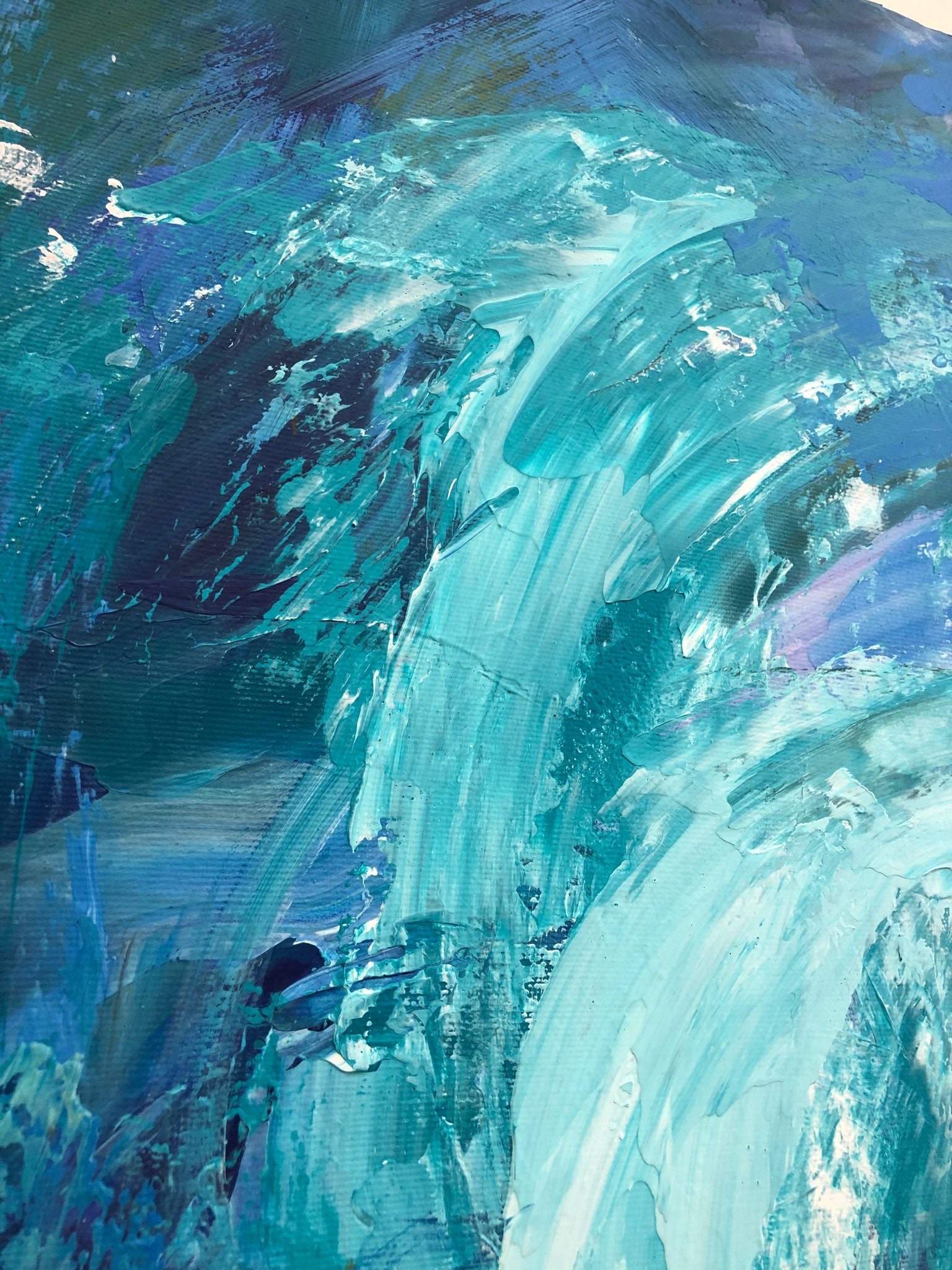 Large Original Abstract Blue Paintings On Canvas Abstract Etsy