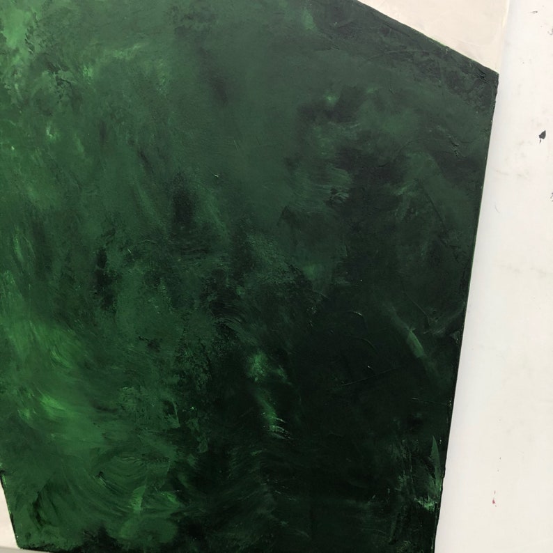 Large Green Abstract Painting Abstract Green Art on Canvas Etsy