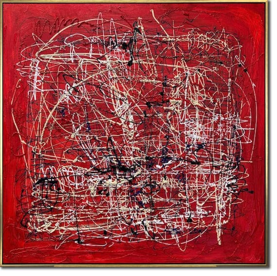 Jackson Pollock Style Abstract Urban Paintings on Canvas Jackson Pollock Style Abstract Urban Paintings on Canvas