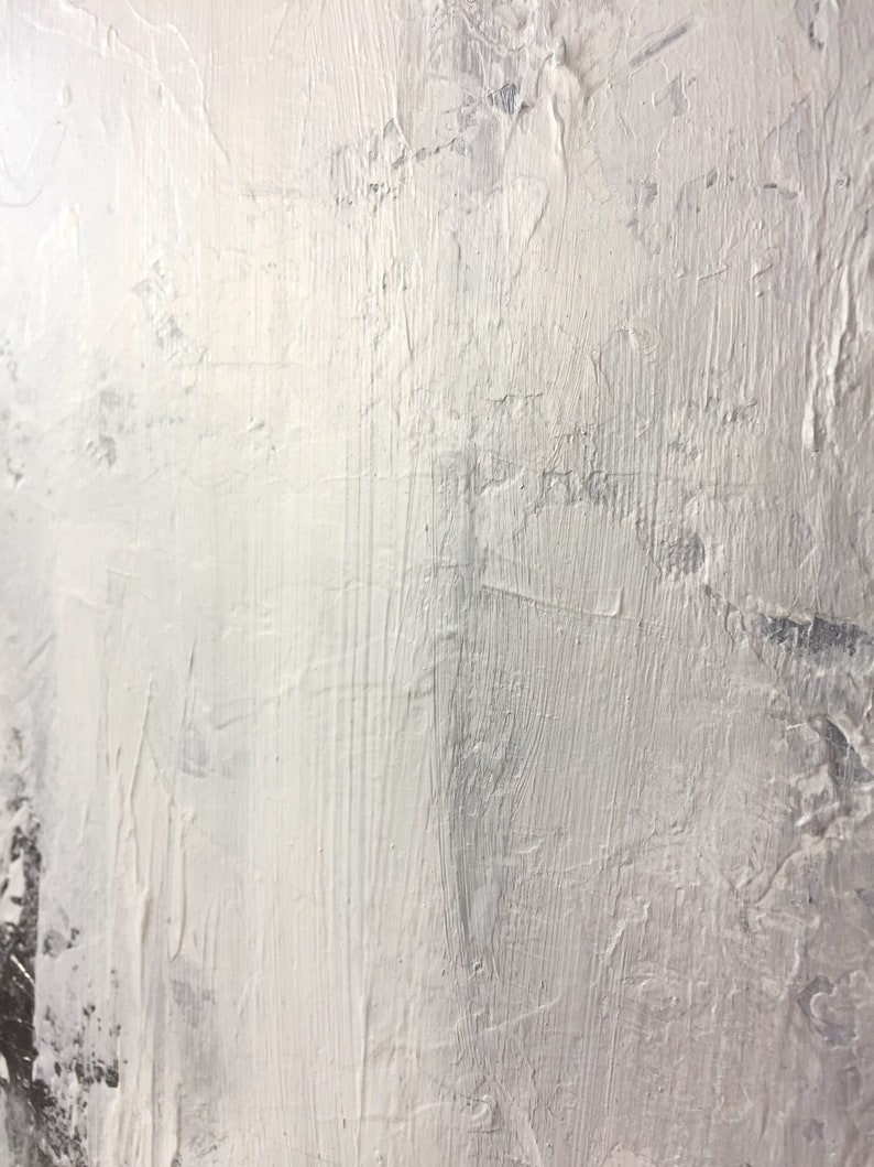 Oversized Wall Art Modern Abstract Original Artwork Silver Etsy