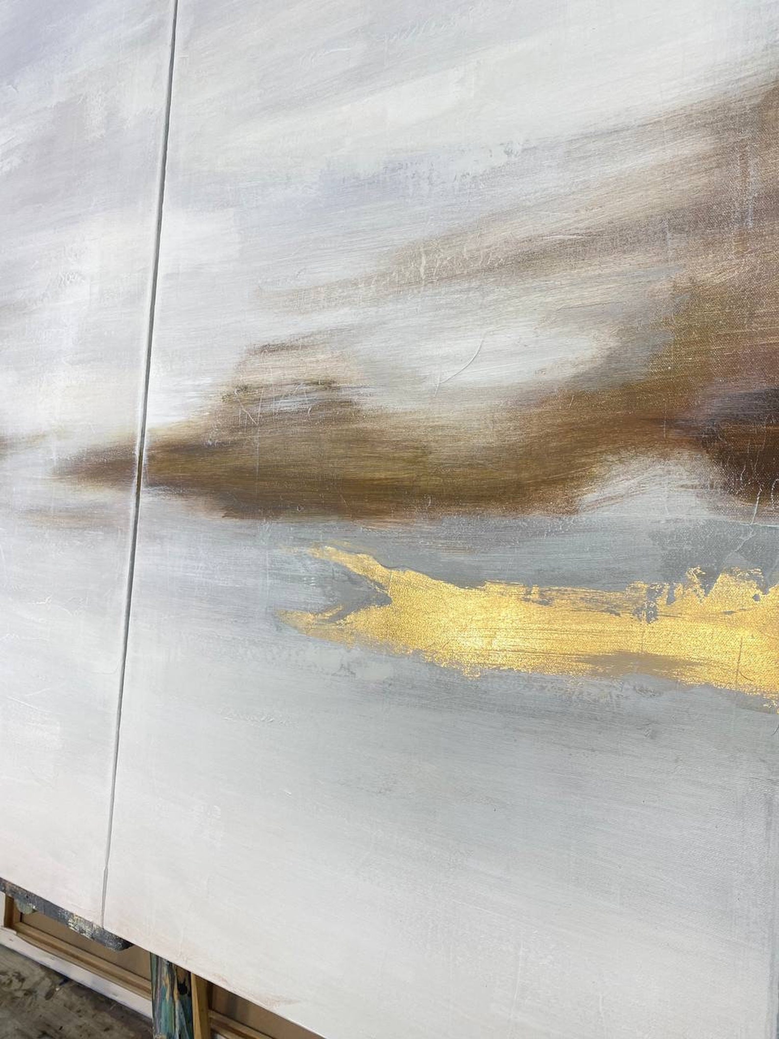 Large Original Artwork Living Room Wall Decor Set of 3 Large Etsy