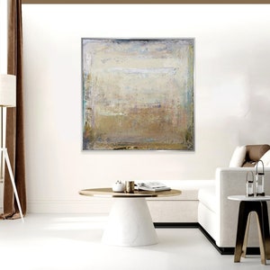 Abstract Paintings On Canvas Large Acrylic Painting Beige Modern Art Canvas Oil Abstract Painting Texture Painting Minimalist Art image 5