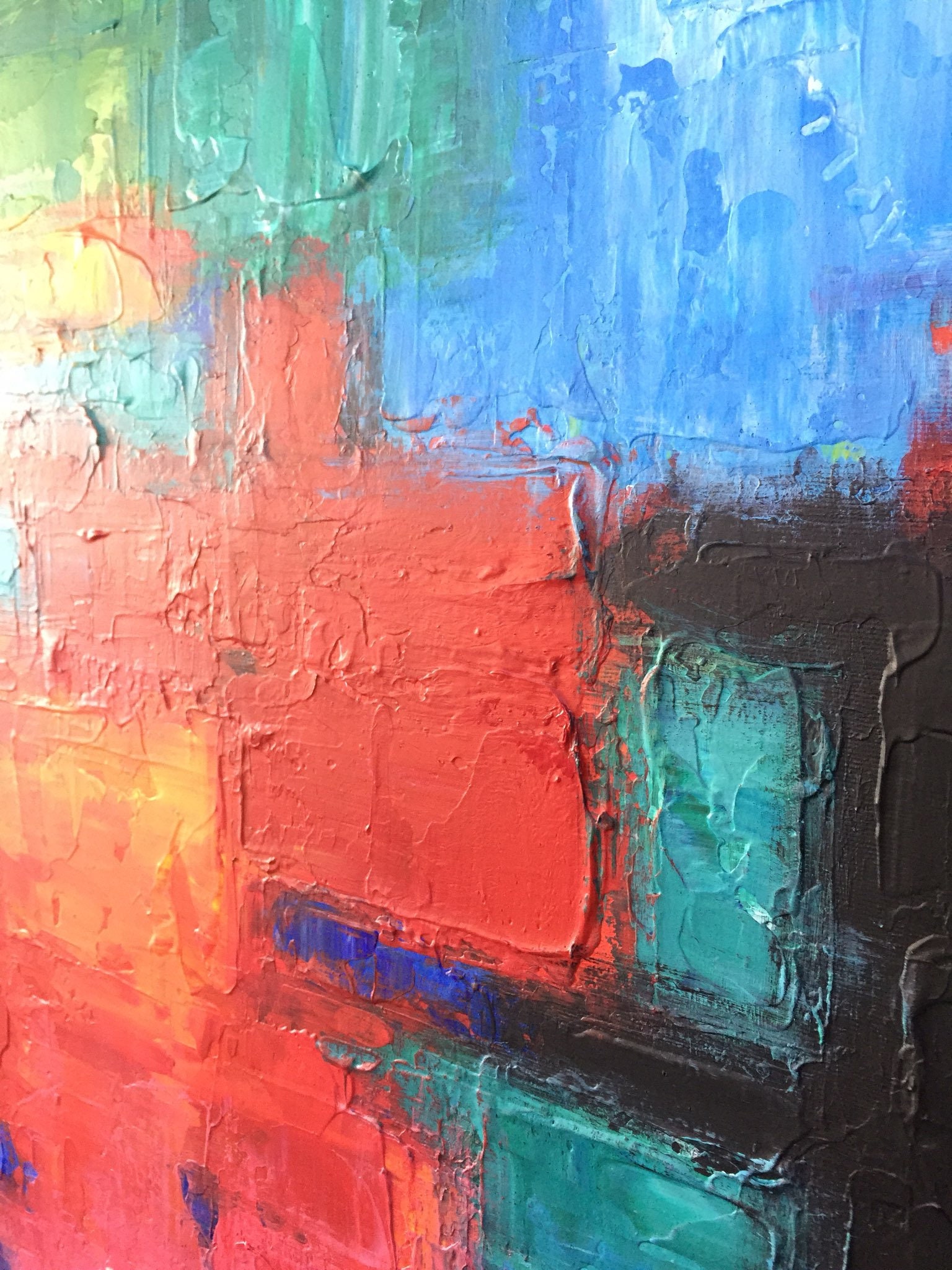 Extra Large Wall Art Abstract Painting Colorful Painting Etsy