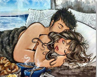 Sexy couple in bed 5D Diamond Painting Embroidery Kit 40cmx50cm Full Cross Stitch