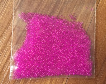 Caviar Beads Glass .1-.5mm Multiple Colors Available Fuchsia, Army Green, Turquoise Blue, Blush/Nude and Bronze/Rust 5 grams