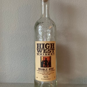 Empty High West Whiskey Bottle Double Rye 19J18 image 1