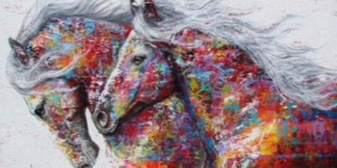 5D Diamond Painting Horse and a Chow Kit