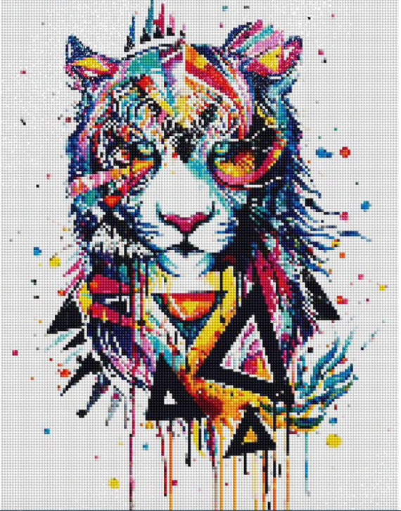 Diamond painting kit - Colorful wolf Embroidery Mosaic Cross Stitch Full  Square - Price, description and photos ➽ Inspiration Crafts