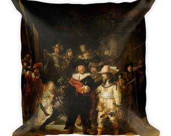 Throw pillow - The Night Watch, 17th century, Rembrandt van Rijn - square 45 cm