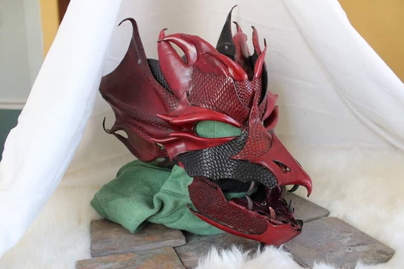 Custom Leather Mask With Jaw 2 Pieces Each is