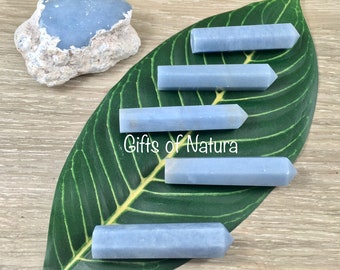 Small Angelite Obelisk | Point - Hand Polished - Blue Anhydrite - Stone of Awareness - *ATTRACT ANGELS* - *SERENITY* - *Self Awareness*