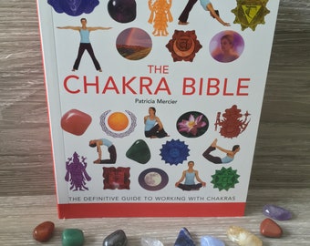The Chakra Bible by Patricia Mercier with Charka Stones Option - Learn Chakras - Chakra Gift Set - Reiki Healing