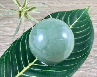 1.75" Green Aventurine Sphere - Natural, No Dyes - Hand Polished - *VITALITY* - *GROWTH* - *CONFIDENCE* - Heart Chakra Crystal