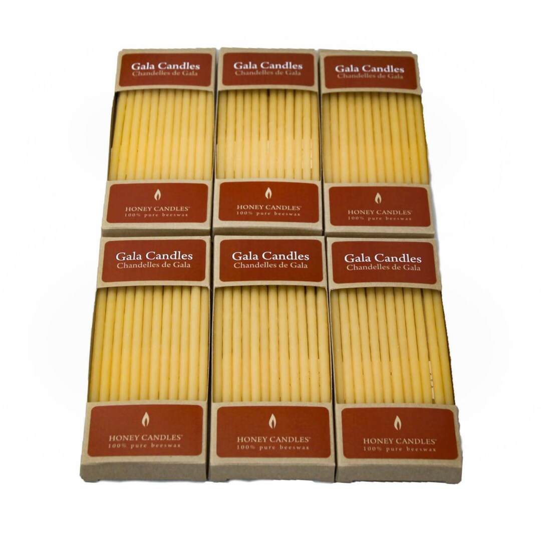 12 Gala Candles 100 Pure Beeswax Honey ABSOLUTE BEST Handcrafted