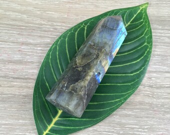 BIG 3.75" Labradorite Obelisk - FLASHY! - Smooth, Polished - *Stone of Magic* - Reiki Healing