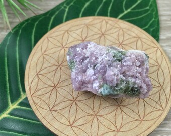Green Tourmaline in Lepidolite Specimen - Natural, No Dyes, Straight from Nature - *Healing*, *Calming*, *Strength*, *Vitality*
