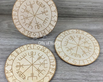 Runes Symbols Grid / Crystal Grid / Wood Plaque / Pendulum Board - Genuine Beech Plywood - Hand Crafted - Reiki Energy