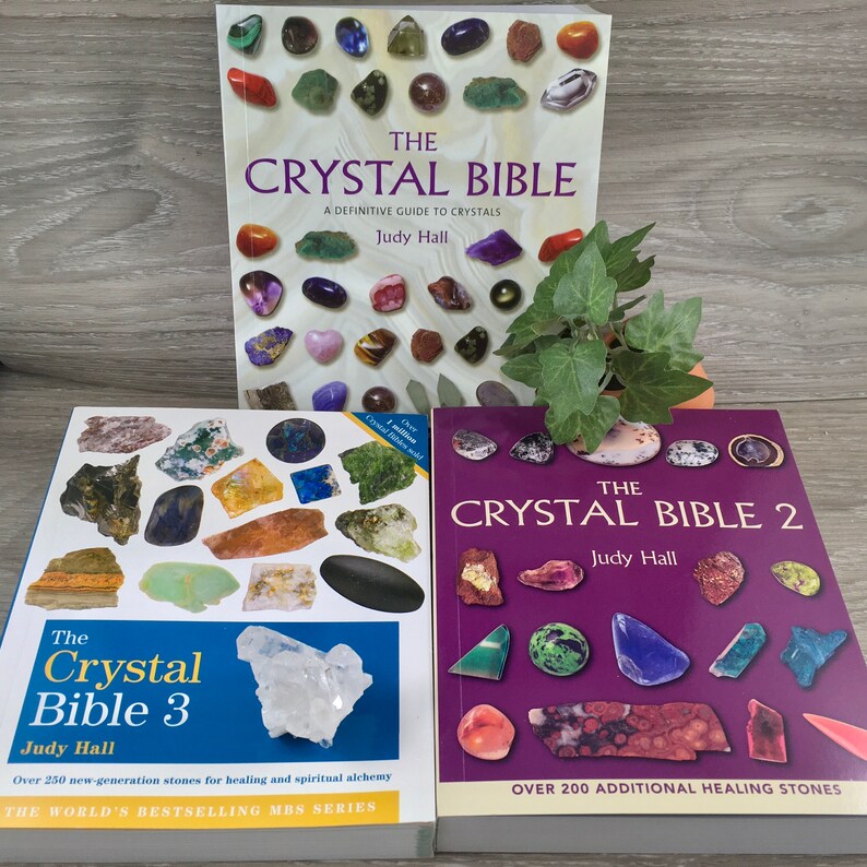 Crystal Bible Set 3 Books Covers over 650 Minerals! A Definitive Guide to Crystals by Judy
